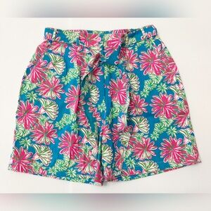 Floral Women's Shorts - Blue and Pink